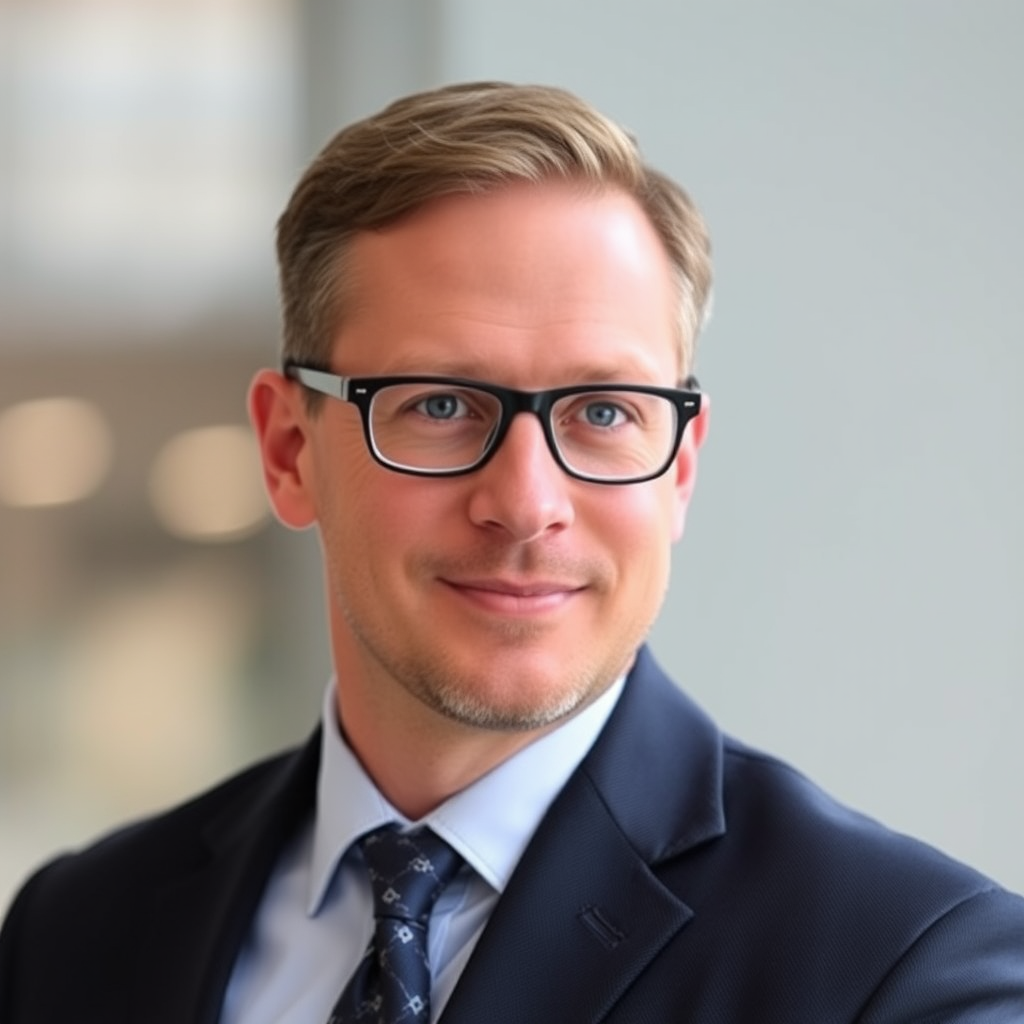 Thomas Schneider - Senior Manager für Transparenz und Compliance, professionelles Porträtfoto eines erfahrenen Finanzexperten in Business-Kleidung